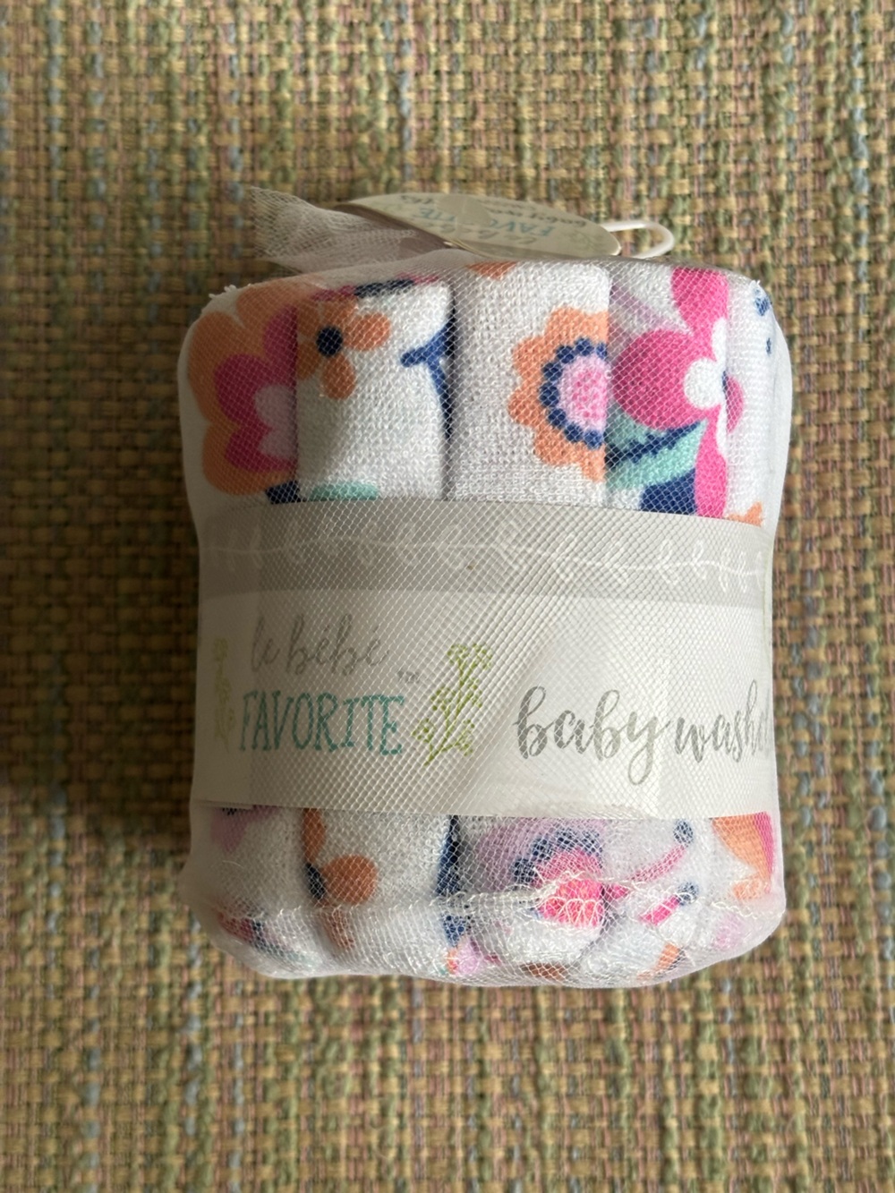 Baby Girl Bib and Washcloth Bundle